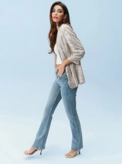Normaal blauw - Superzachte bootcut-jeans