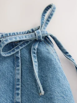 Normaal blauw - Wrap Maxi Denim Skirt