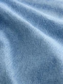 Normaal blauw - Zwangerschapsbarrel denim 100% katoenen jeans