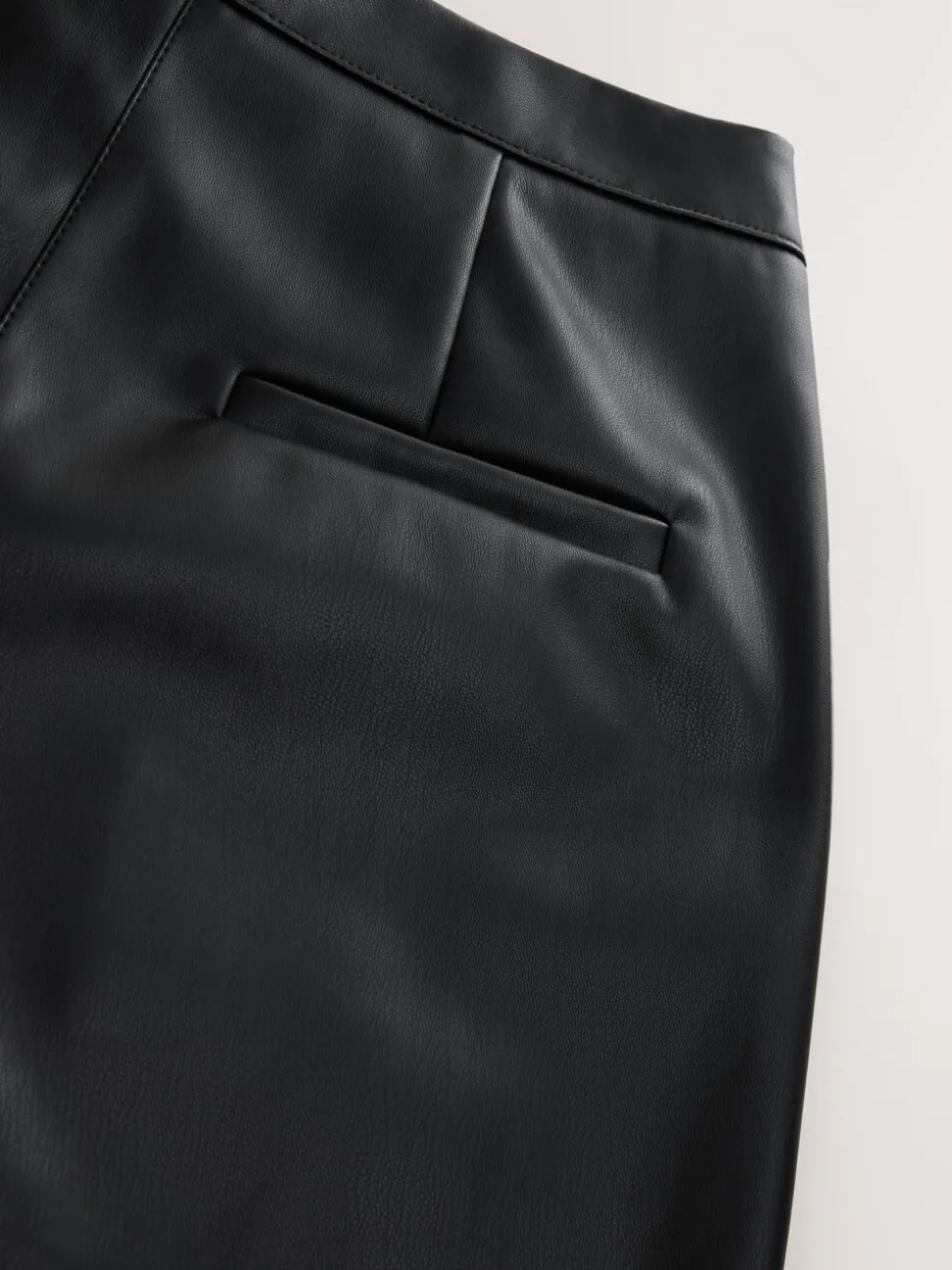 Nothing Ordinary Faux Leather Knee Length Bermuda Shorts