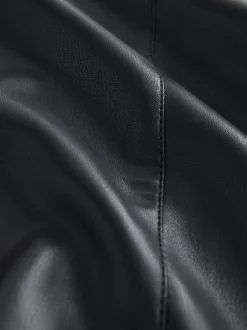 Nothing Ordinary Faux Leather Knee Length Bermuda Shorts