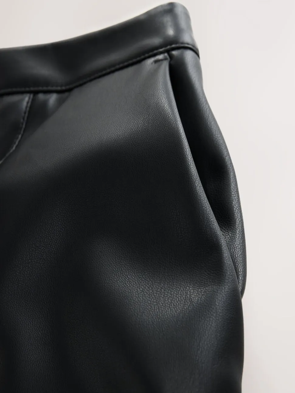 Nothing Ordinary Faux Leather Knee Length Bermuda Shorts
