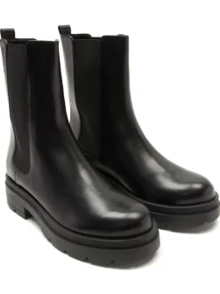 Off The Hook Bank Chelsea High Ankle Leather Boots