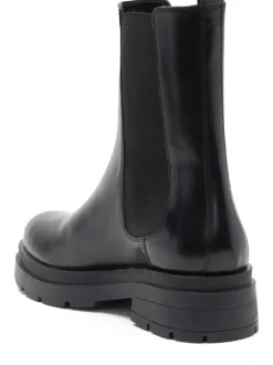 Off The Hook Bank Chelsea High Ankle Leather Boots