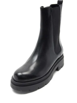 Off The Hook Bank Chelsea High Ankle Leather Boots