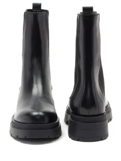 Off The Hook Bank Chelsea High Ankle Leather Boots