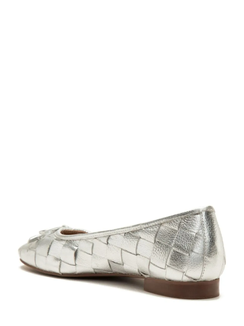 Off The Hook Marble Leather Weave Ballerinas