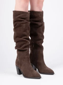Off The Hook Muswell Suede Knee High Slouch Boots