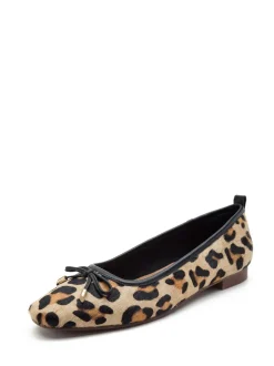 Off The Hook Pinner Leather Leopard Print Ballerinas