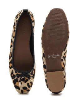 Off The Hook Pinner Leather Leopard Print Ballerinas