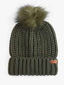 Olijfgroen - Barbour® Saltburn beanie-muts met pompon