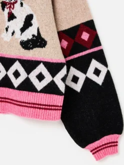 Oliver Bonas Cat Collared Knitted Bomber Jacket