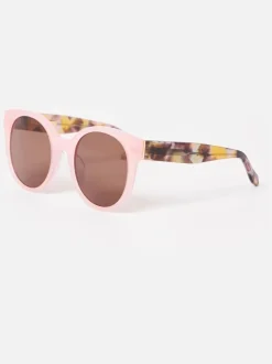 Oliver Bonas Faux Tortoiseshell Round Acetate Sunglasses