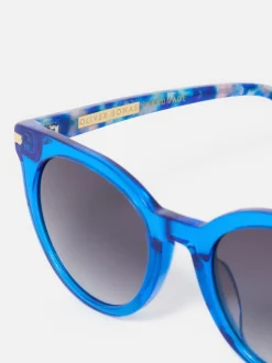 Oliver Bonas Faux Tortoiseshell Preppy Acetate Sunglasses