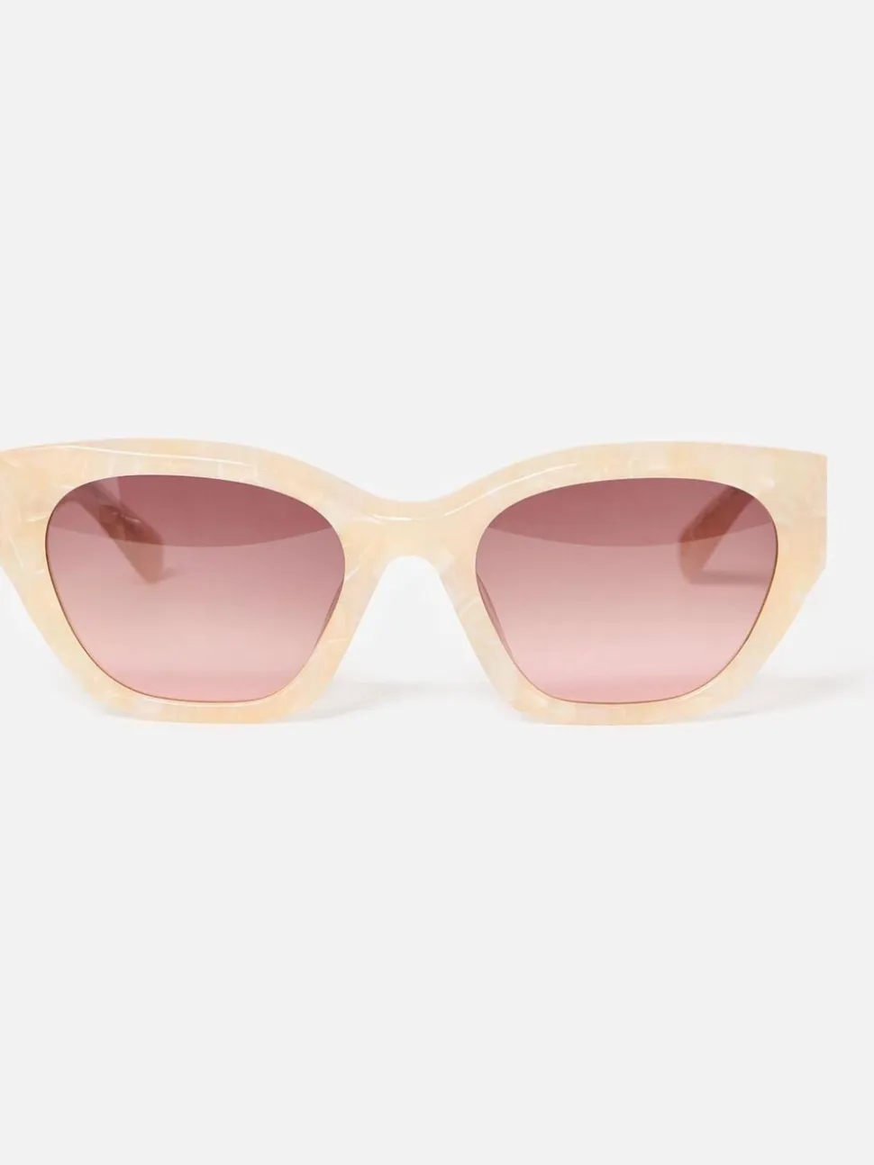 Oliver Bonas Marbled Angled Cat Eye Acetate Sunglasses