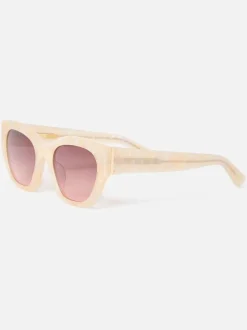 Oliver Bonas Marbled Angled Cat Eye Acetate Sunglasses