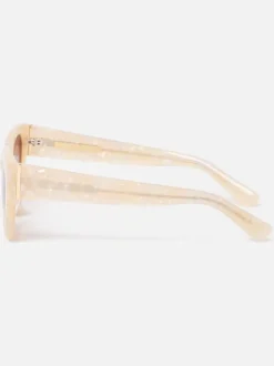 Oliver Bonas Marbled Angled Cat Eye Acetate Sunglasses