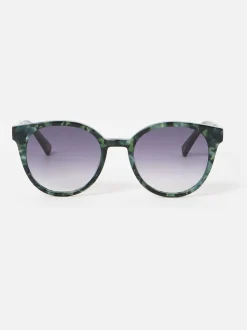 Oliver Bonas Preppy Faux Round Acetate Sunglasses