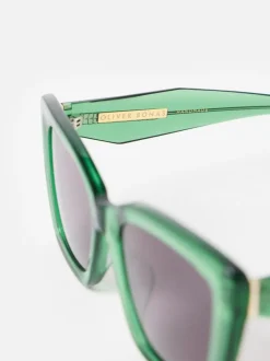 Oliver Bonas Square Cat Eye Acetate Sunglasses