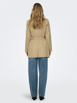 ONLY Double Breasted Classic Trench Coat