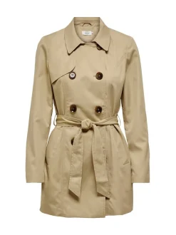 ONLY Double Breasted Classic Trench Coat