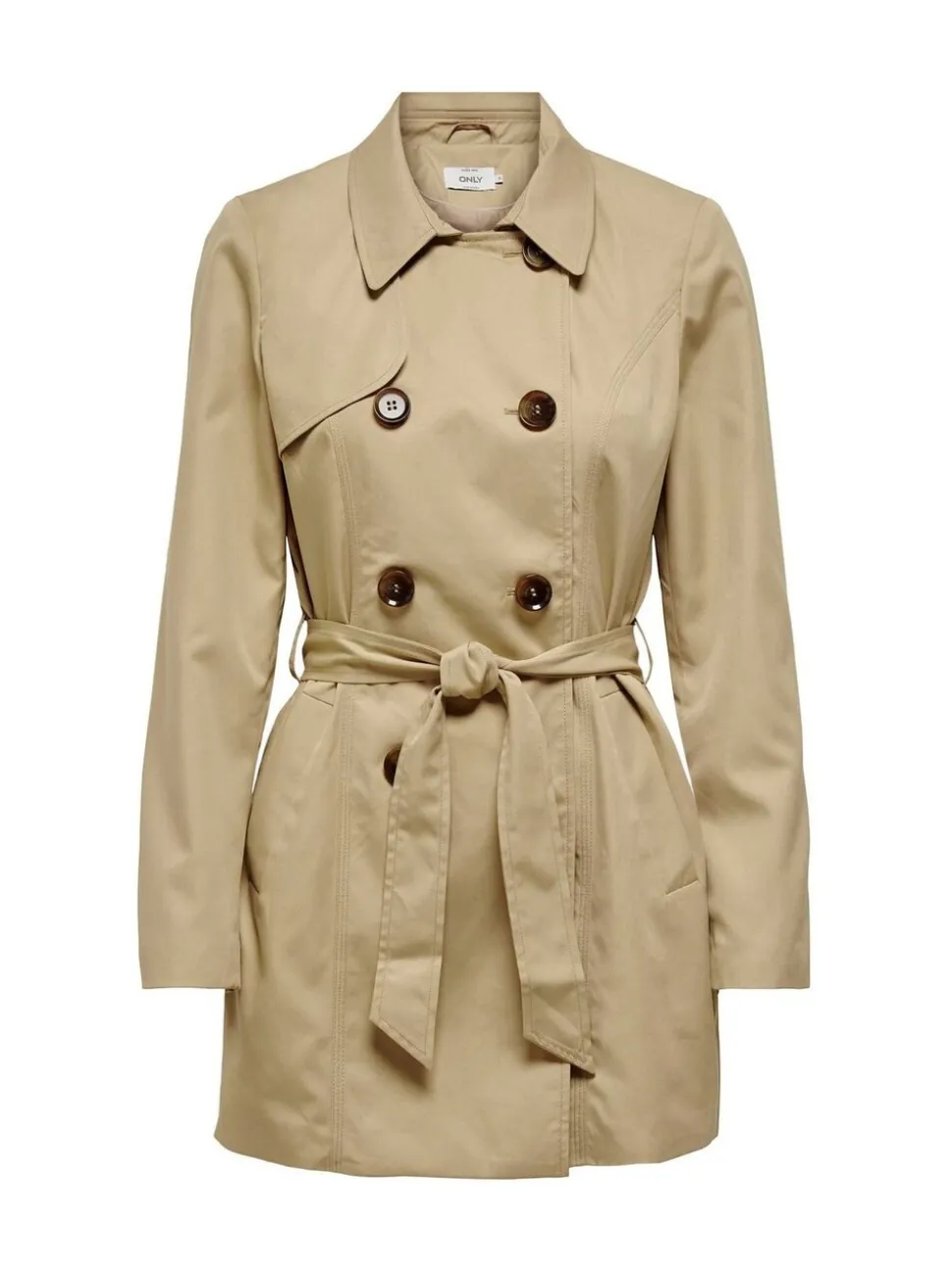 ONLY Double Breasted Classic Trench Coat