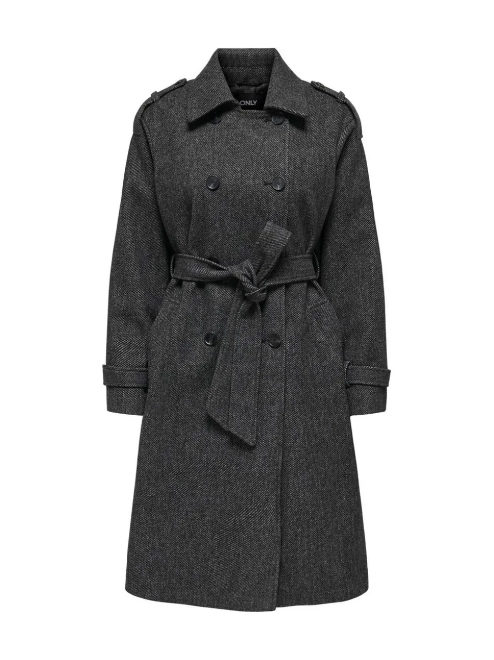 ONLY Herringbone Winter Trench Coat