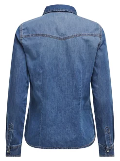 ONLY lichtgewicht denim overhemd van 100% katoen