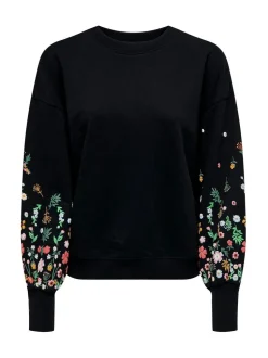 ONLY Long Sleeve Flower Detail Jumper