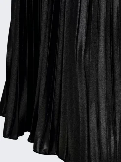 ONLY Metallic Pleated Midi Skirt