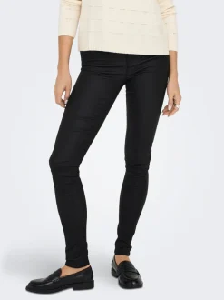 ONLY Mid Waist Coated Trousers