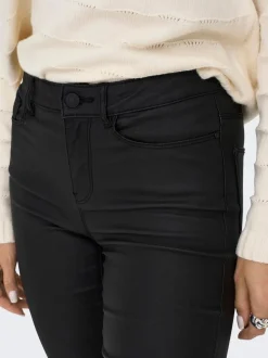 ONLY Mid Waist Coated Trousers