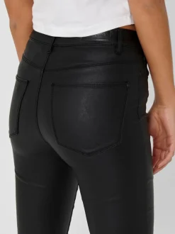 ONLY Mid Waist Coated Trousers