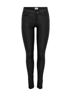ONLY Mid Waist Coated Trousers