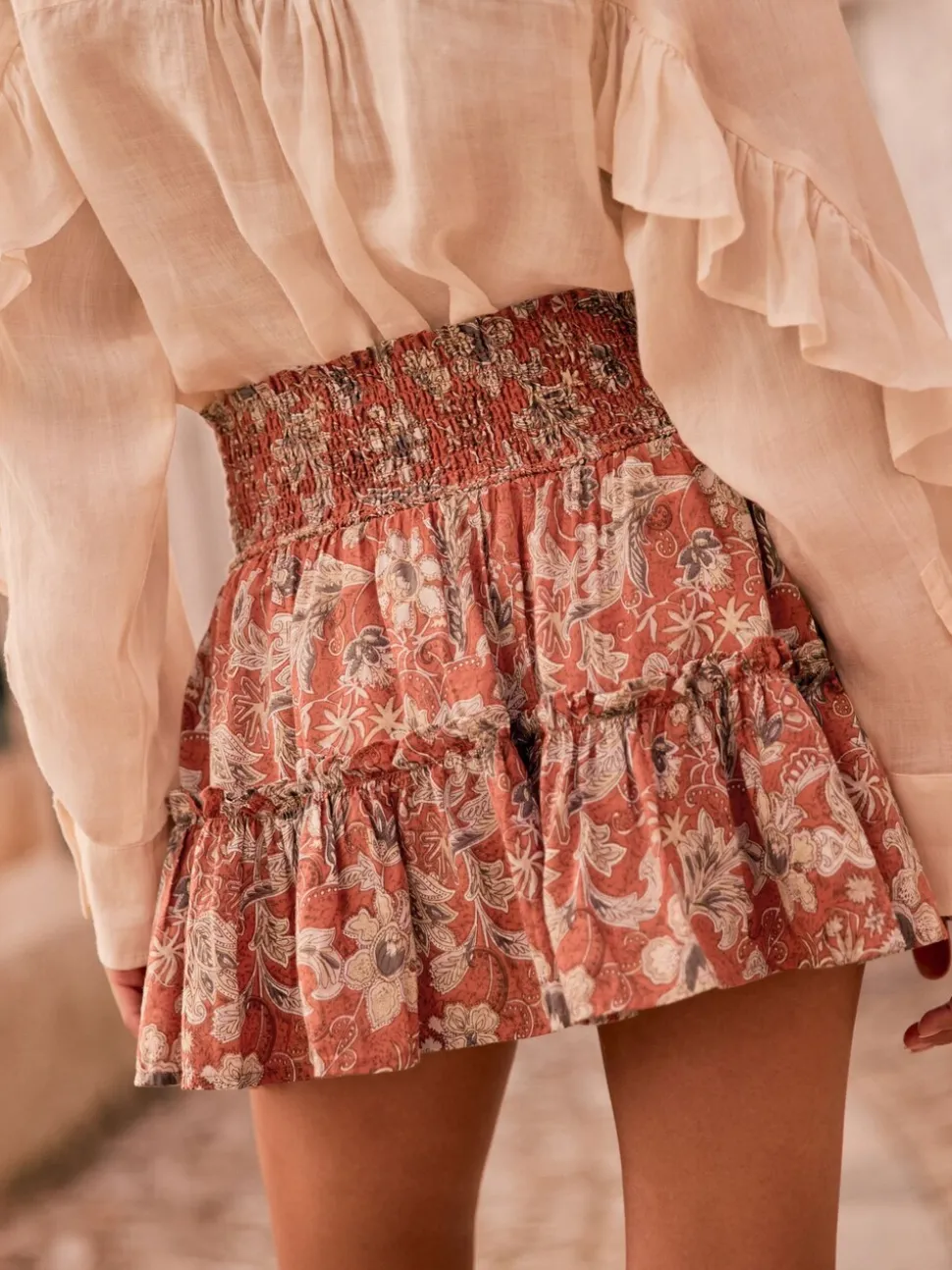 Oranje - Boho Rara Mini Skirt