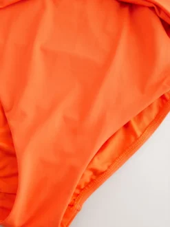 Oranje - Diepuitgesneden buikbedekkend badpak
