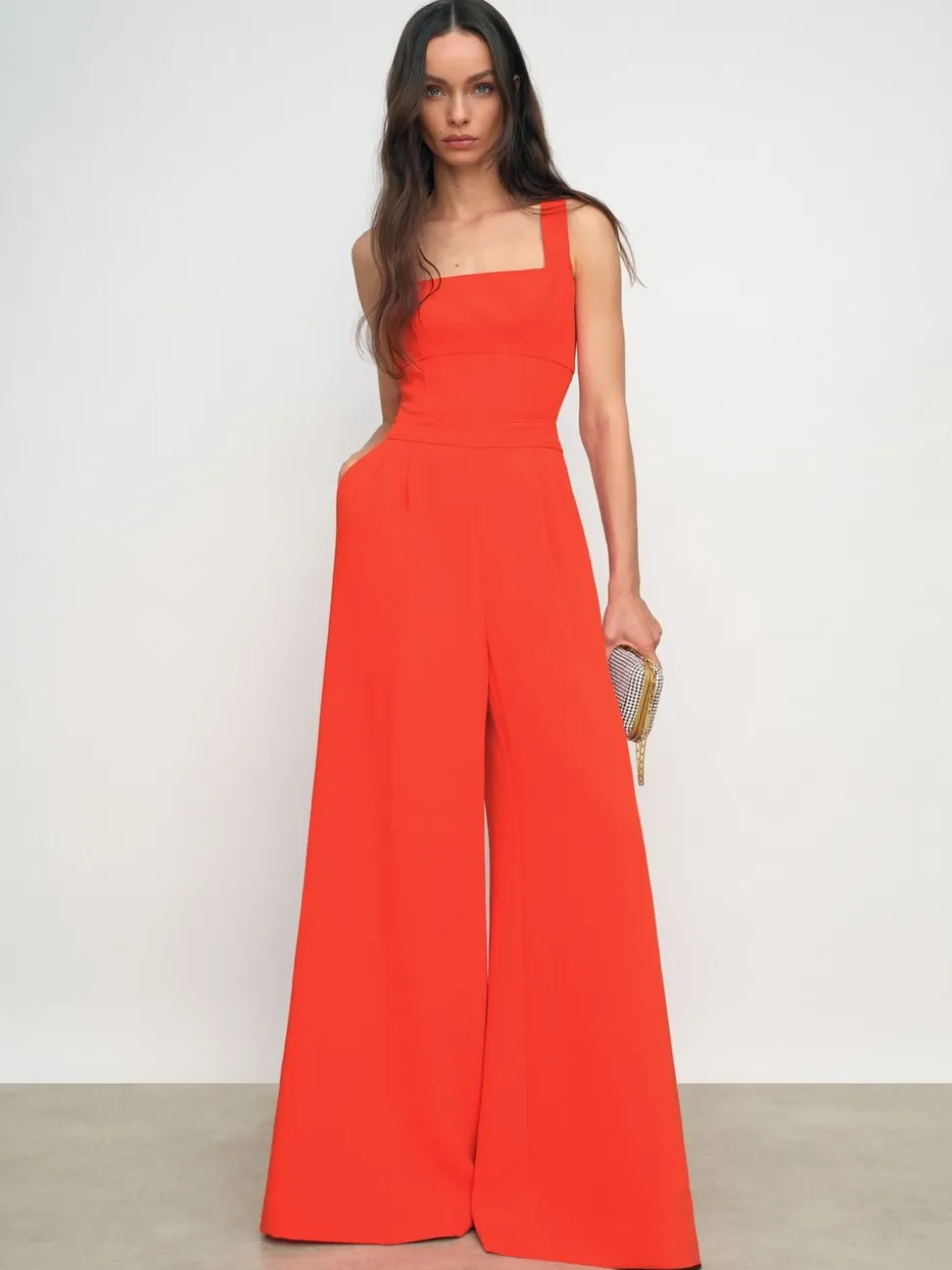 Oranje - Reiss Dion Wide-Leg Cut-Out Jumpsuit