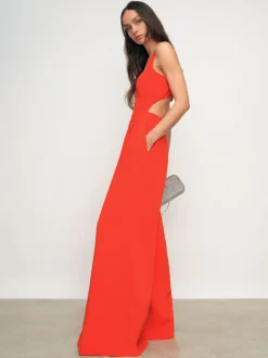 Oranje - Reiss Dion Wide-Leg Cut-Out Jumpsuit