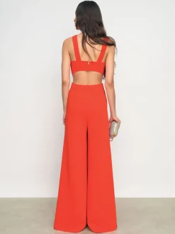 Oranje - Reiss Dion Wide-Leg Cut-Out Jumpsuit