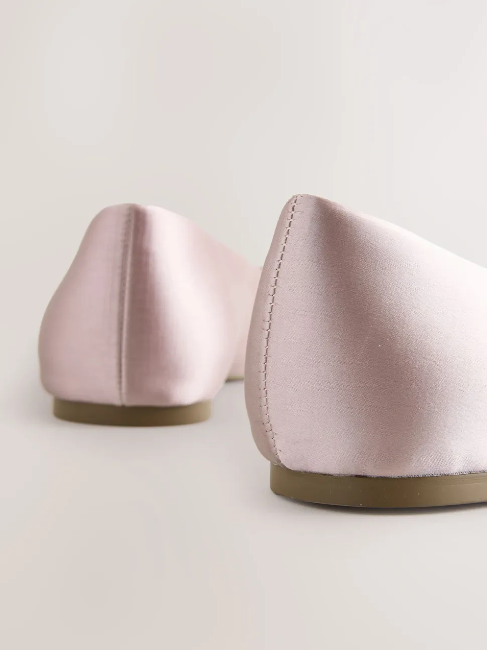 Oudroze - Ballerina's met pareleffect en strikdetail voor bruidsmeisjes