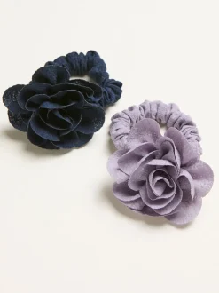 Paars - FatFace 2 Pack Corsage Hair Ties
