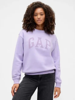 Paars - Gap - Relaxed sweatshirt met logo