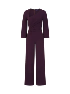 Paars - Hot Squash Ruched Jumpsuit with Sleeves