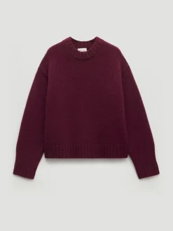 Paars - Hush Cora Relaxed Chunky Cashmere Crew Jumper