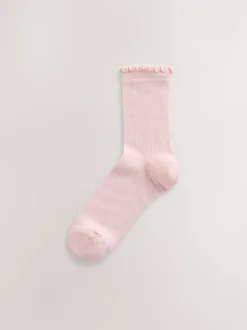 Paars - Lettuce Welt Ankle Socks 5 Pack