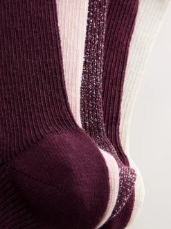 Paars - Lettuce Welt Ankle Socks 5 Pack