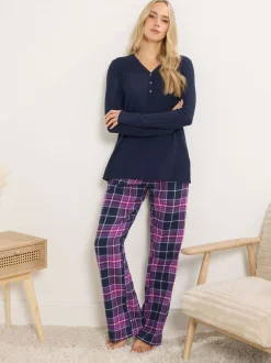 Paars - Long Tall Sally geruite pyjama