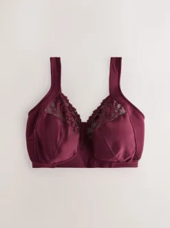 Paarsblauw - F-K cup beha met ultiem comfort, gewatteerde bandjes, zonder vulling, zonder beugel en met zijsteun