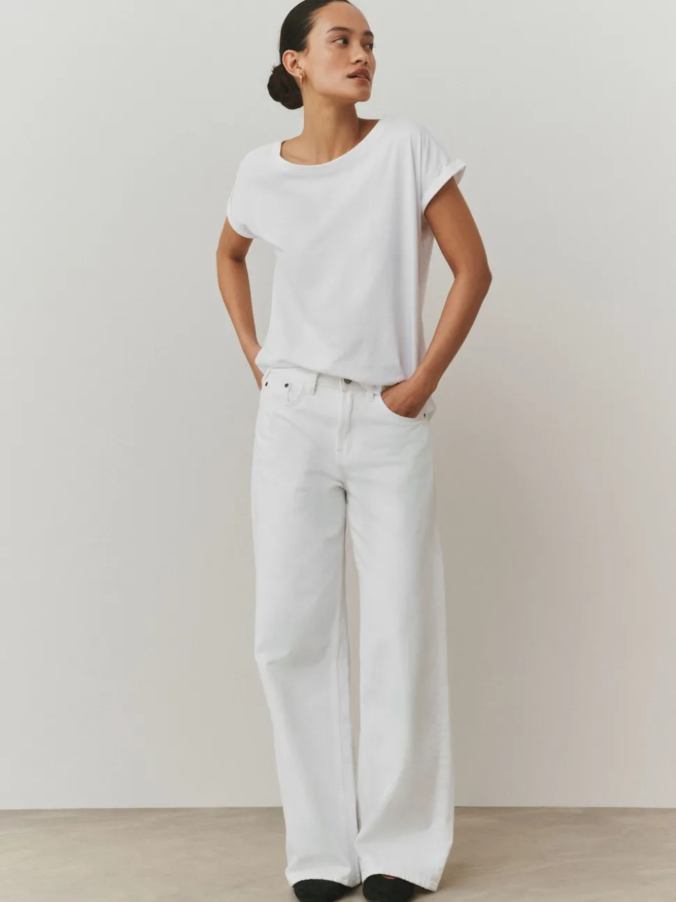 Paars/blauw/botergeel/roze/wit - Set van 5 T-shirts met kapmouwtjes