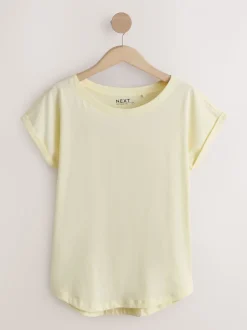 Paars/blauw/botergeel/roze/wit - Set van 5 T-shirts met kapmouwtjes